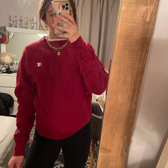 Champion red crewneck sweatshirt reverse weave size small - Picture 5 of 9